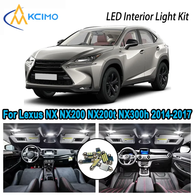 High-Quality LED Interior Kit for Lexus NX NX200 NX200t NX300h 2014-2017 2015 2016 Error-Free Dome Map Trunk Automotive Lamps
High-Quality LED Interior Kit for Lexus NX NX200 NX200t NX300h 2014-2017 2015 2016 Error-Free Dome Map Trunk Automotive Lamps