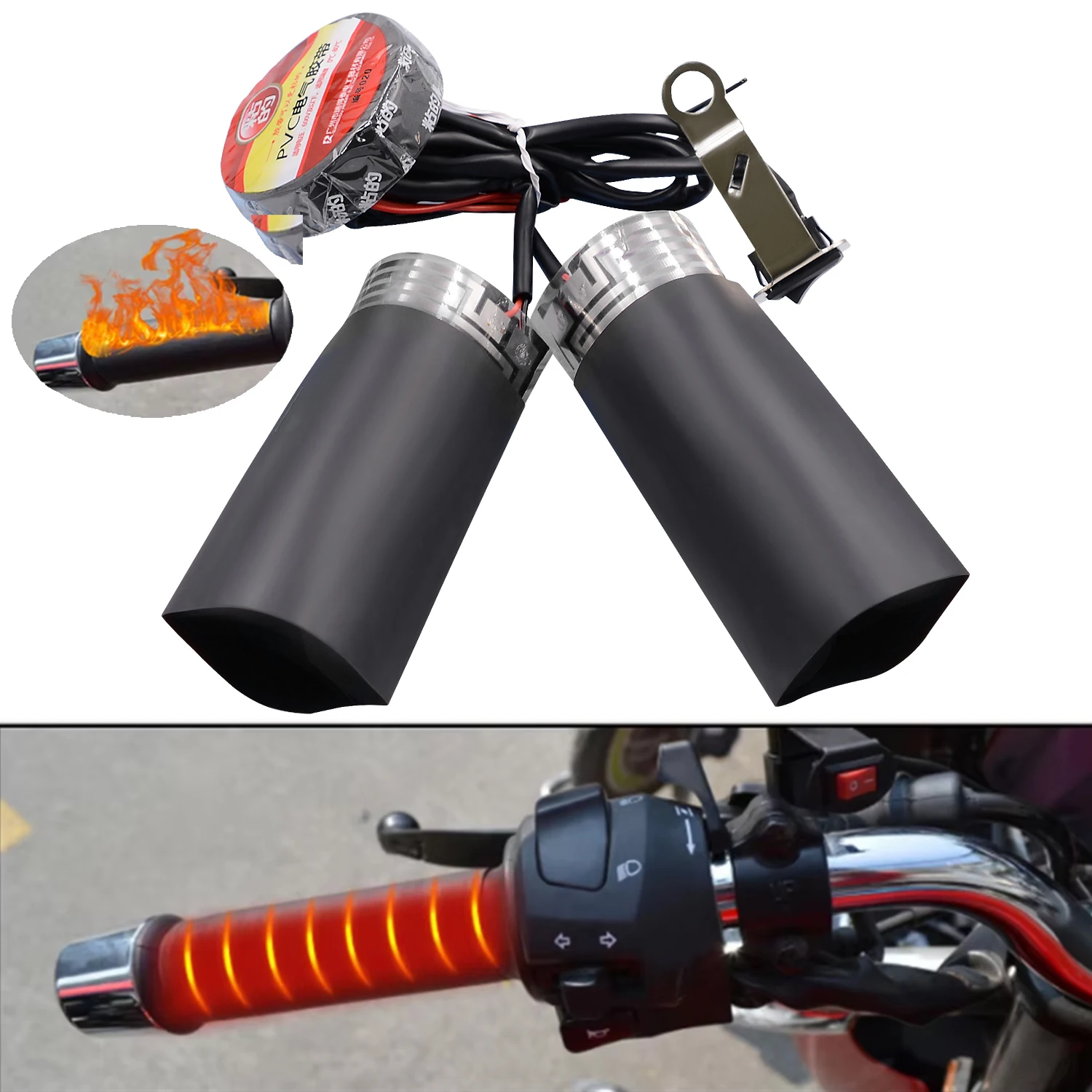 Motorcycle Heated Handlebar Muffs with Independent Switch 12V Pet Metal Heating Film Warmer Kit for Moto Weather Protection
Motorcycle Heated Handlebar Muffs with Independent Switch 12V Pet Metal Heating Film Warmer Kit for Moto Weather Protection