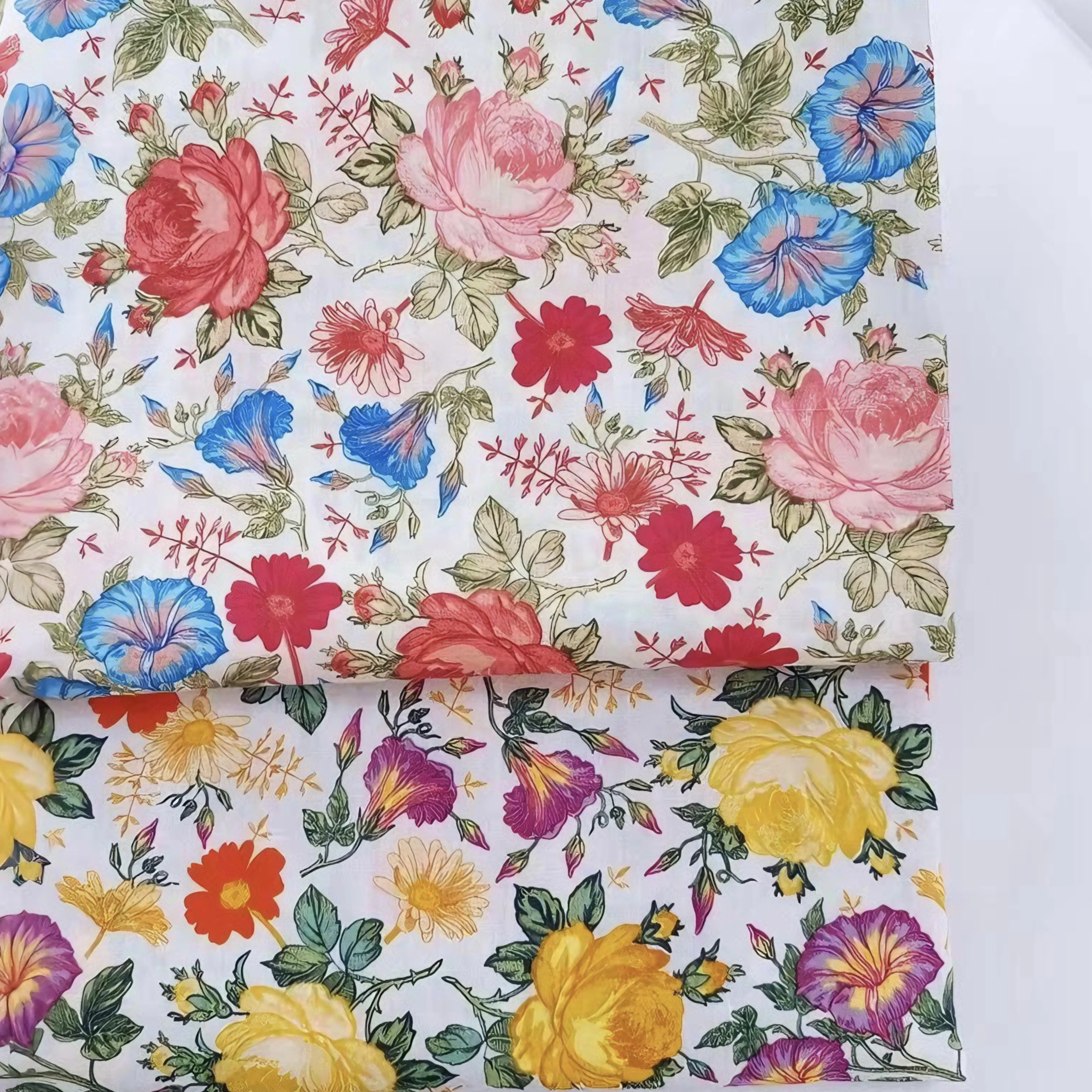 Soft and Breathable Cotton Adorned with Lush Floral Designs for Fashion Garment Making like Dresses and Blouses, Home Decor
Soft and Breathable Cotton Adorned with Lush Floral Designs for Fashion Garment Making like Dresses and Blouses, Home Decor