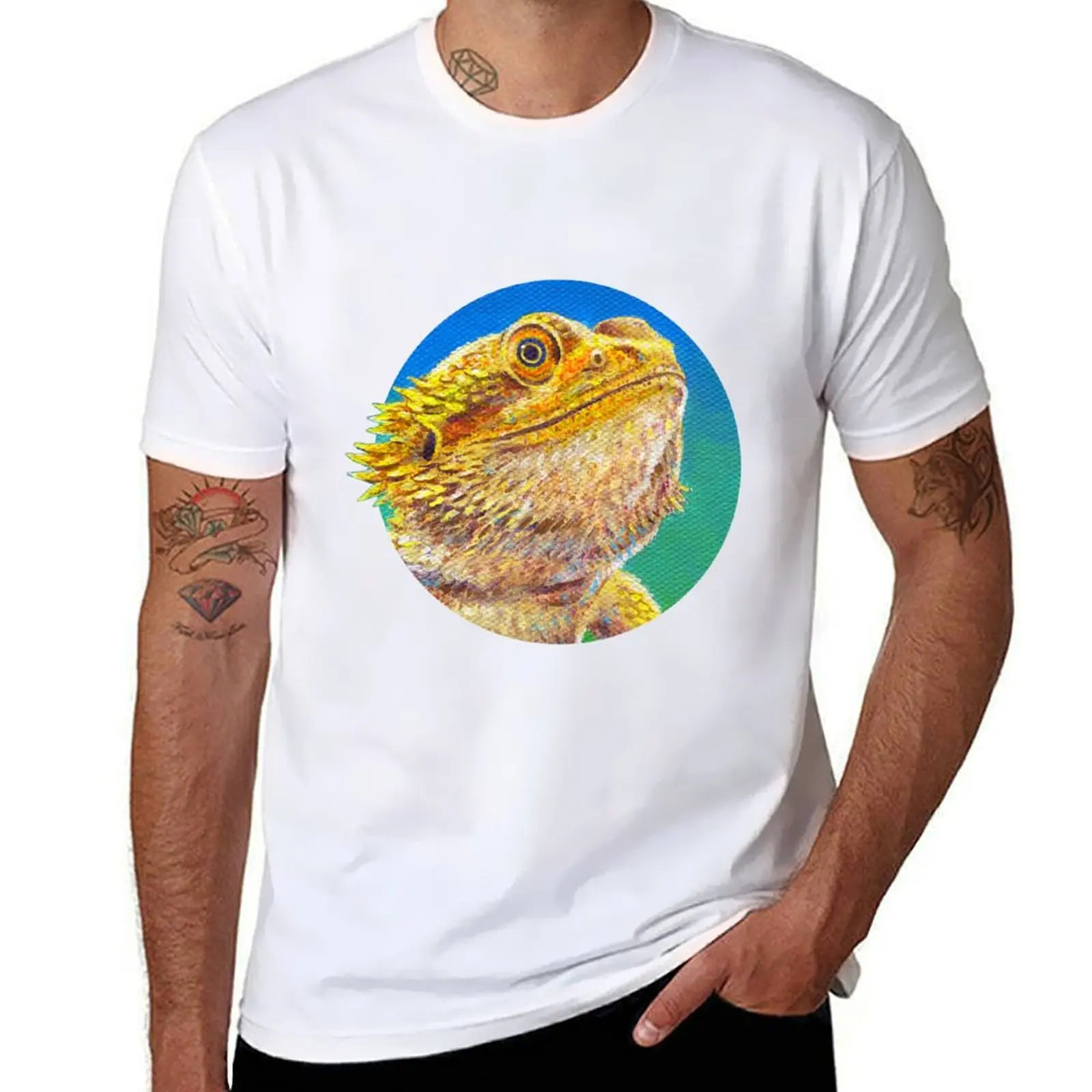 Bearded Dragon Lizard Portrait T-Shirt t shirt man designer t shirts for man cotton T-Shirt
Bearded Dragon Lizard Portrait T-Shirt t shirt man designer t shirts for man cotton T-Shirt