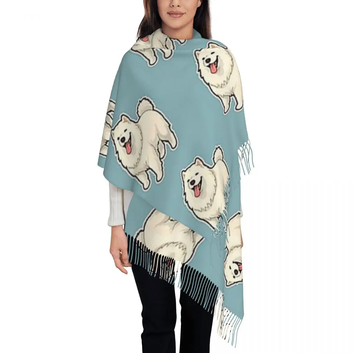 MaleBoy Samoyed Design For Dog Lovers Scarf Tassel Scarves Women Soft Warm Shawls and Wraps Long Fall Winter Shawl Wrap
MaleBoy Samoyed Design For Dog Lovers Scarf Tassel Scarves Women Soft Warm Shawls and Wraps Long Fall Winter Shawl Wrap