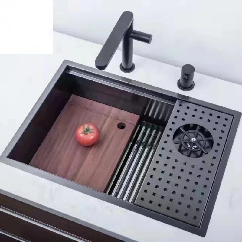 New cup washer sink kitchen sinks handmade custom 304 stainless steel with hot and cold water faucet water purification filter
New cup washer sink kitchen sinks handmade custom 304 stainless steel with hot and cold water faucet water purification filter