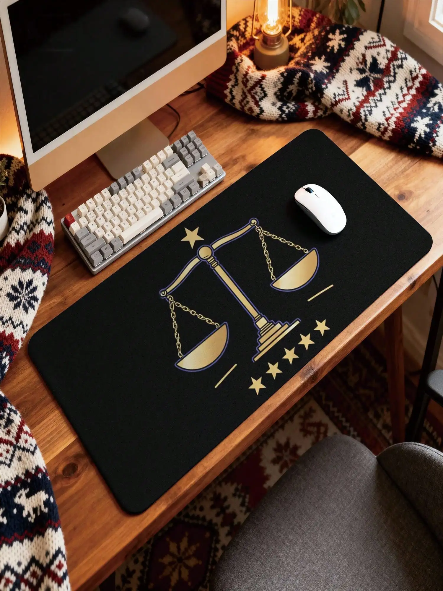 One Elegant Gold Balance Mousepad/Desk Mat - Suitable For Office And Gaming, Balance And Justice Theme, Compatible With Mouse And Keyboard, Ideal For Lawyers, Judges, And Law Students, A Balance And Authority Desk Mat.
One Elegant Gold Balance Mousepad/Desk Mat - Suitable For Office And Gaming, Balance And Justice Theme, Compatible With Mouse And Keyboard, Ideal For Lawyers, Judges, And Law Students, A Balance And Authority Desk Mat.