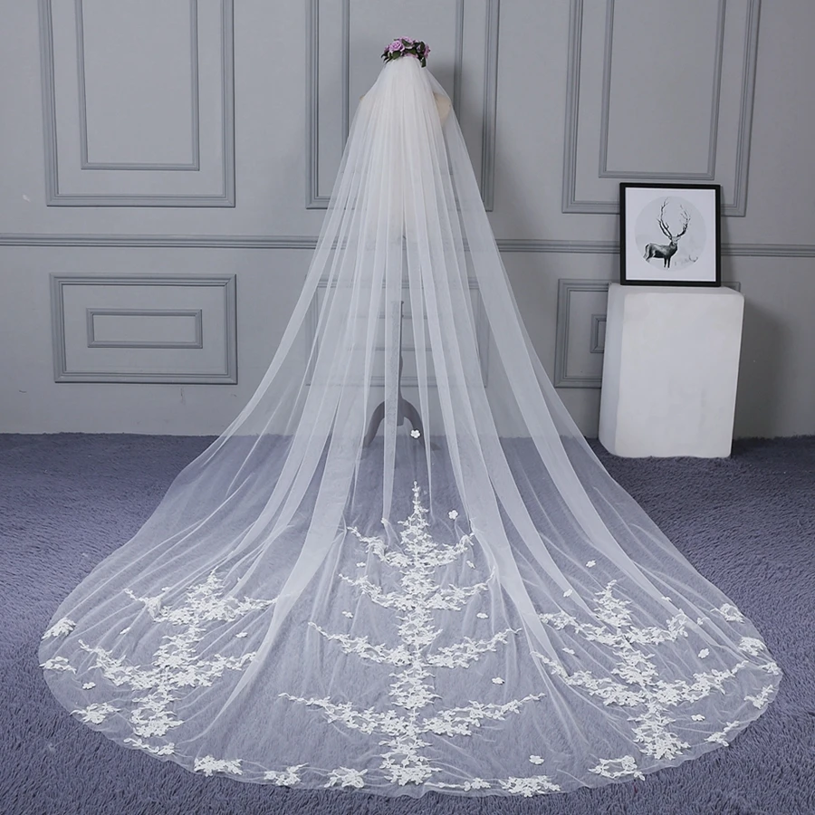 New Arrival Cathedral Wedding veils for bride Bruiloft accessoires Bridal veil Wedding accessories Boda Vestido de noiva
New Arrival Cathedral Wedding veils for bride Bruiloft accessoires Bridal veil Wedding accessories Boda Vestido de noiva