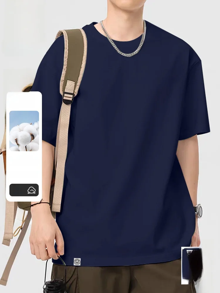 Футболка с коротким рукавом из чистого хлопка, однотонная, американская, летняя, дышащая, с круглым вырезом
Футболка с коротким рукавом из чистого хлопка, однотонная, американская, летняя, дышащая, с круглым вырезом