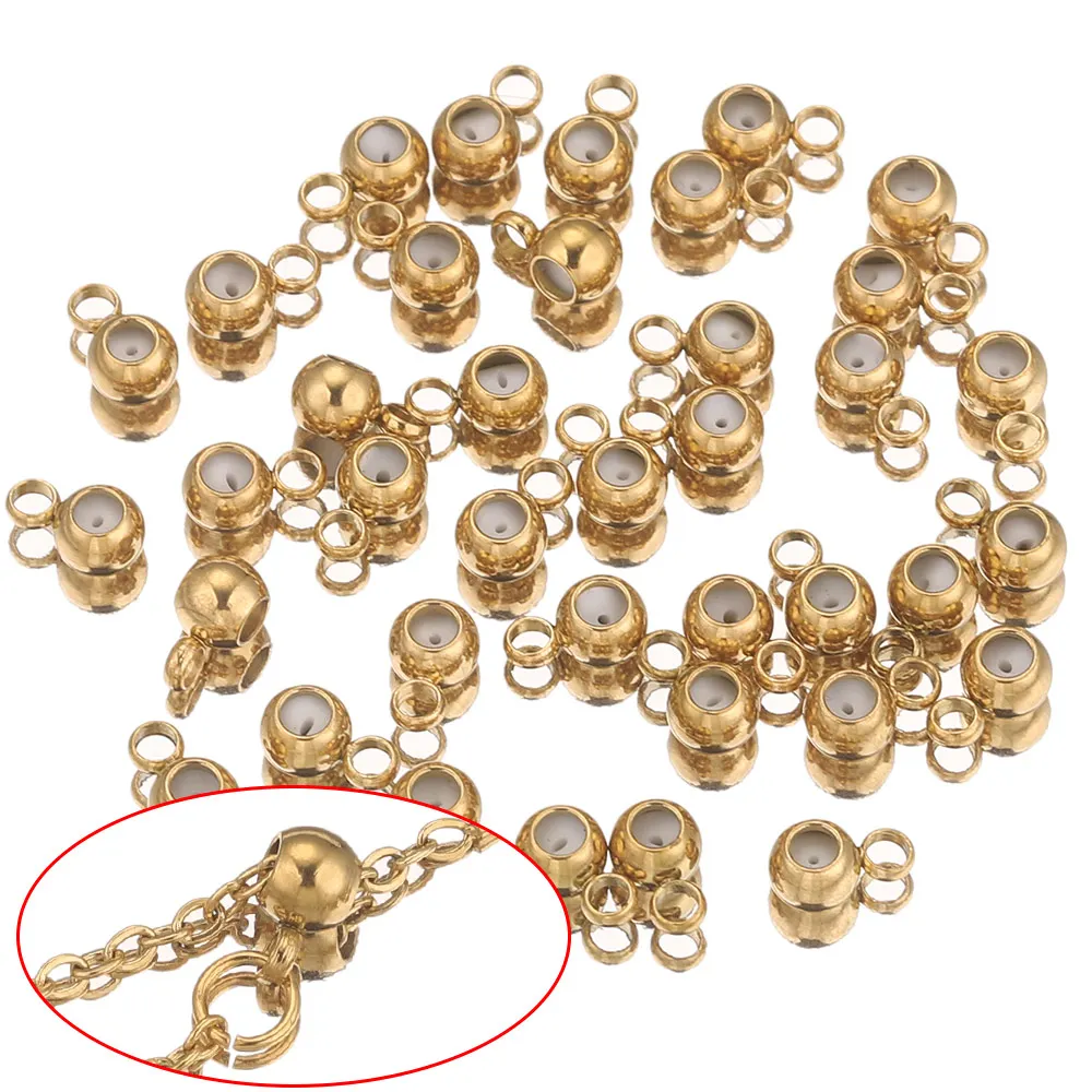 20pcs Stainless Steel Stopper Beads for Earring Necklace Bracelet Jewelry Making DIY Gold Bail Bead Hanger Rings Rubber Make Up
20pcs Stainless Steel Stopper Beads for Earring Necklace Bracelet Jewelry Making DIY Gold Bail Bead Hanger Rings Rubber Make Up