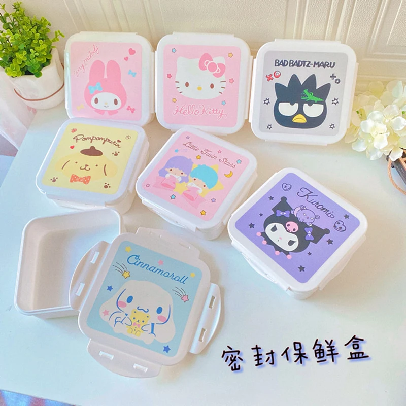 Kawaii Anime Cartoon Hello Kitty Fresh Box Student Fruit Box Kulomi Lunch Bento Box Leak proof Soup Sealed Box Toys for Gifts 
Kawaii Anime Cartoon Hello Kitty Fresh Box Student Fruit Box Kulomi Lunch Bento Box Leak proof Soup Sealed Box Toys for Gifts