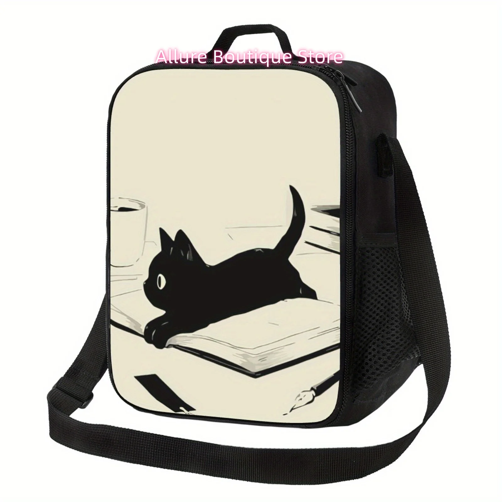 Термосумка для обедов One Black Cat Design с изоляцией и плечевым ремнем, идеально подходит для работы, путешествий или пикников. Это многоразовый ланч-бокс.
Термосумка для обедов One Black Cat Design с изоляцией и плечевым ремнем, идеально подходит для работы, путешествий или пикников. Это многоразовый ланч-бокс.