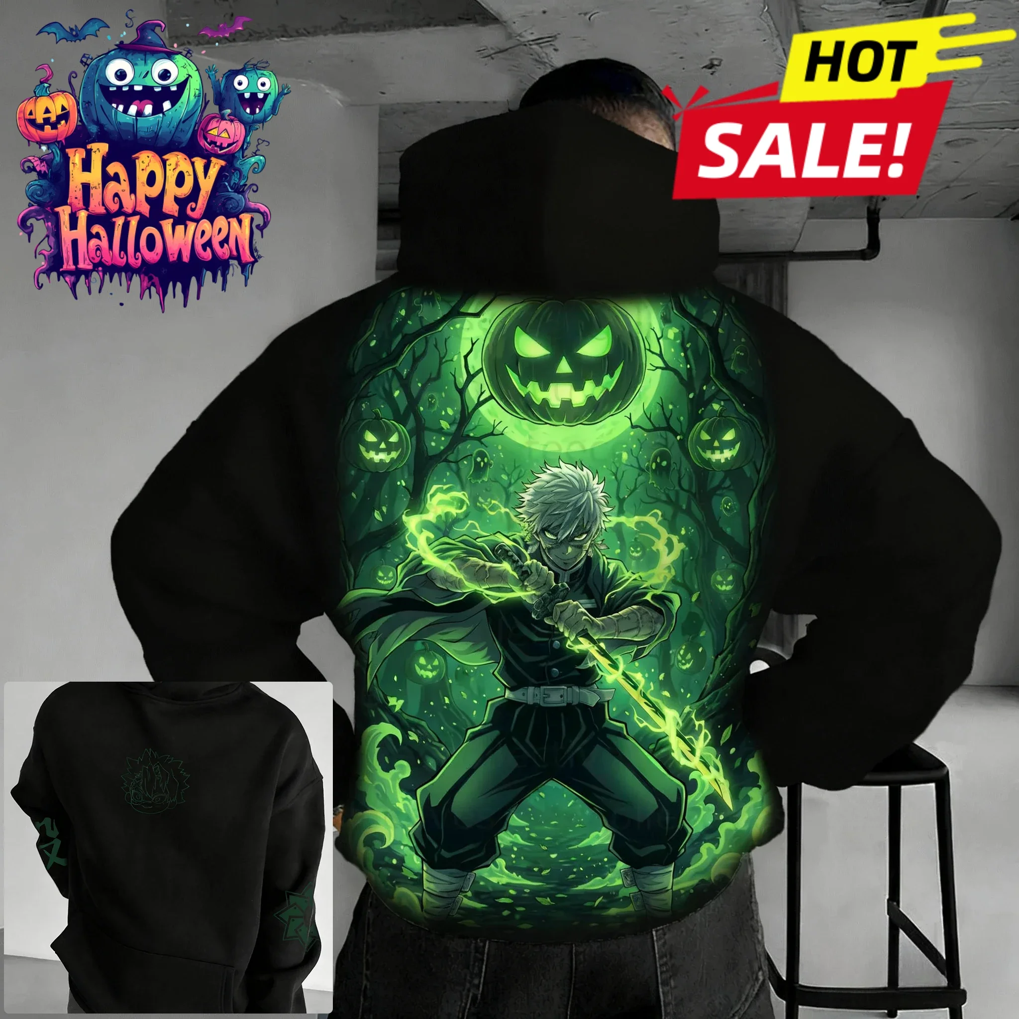 Ретро для мужчин и женщин для взрослых и детей Y2K японского аниме 3D принт Ghost Slayer Хэллоуин толстовка с тыквой весенний топ 
Ретро для мужчин и женщин для взрослых и детей Y2K японского аниме 3D принт Ghost Slayer Хэллоуин толстовка с тыквой весенний топ