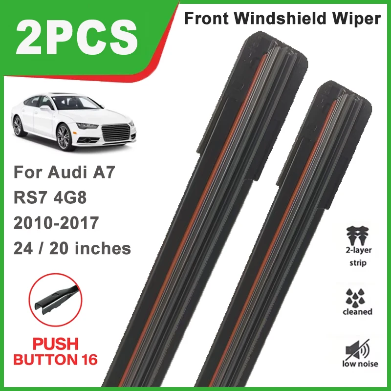 24"+20" Double Rubber Front Wiper Blades, Durable Windscreen Windshield Replacement Part For Audi A7 RS7 4G8 2010-2017 2011 2012
24"+20" Double Rubber Front Wiper Blades, Durable Windscreen Windshield Replacement Part For Audi A7 RS7 4G8 2010-2017 2011 2012