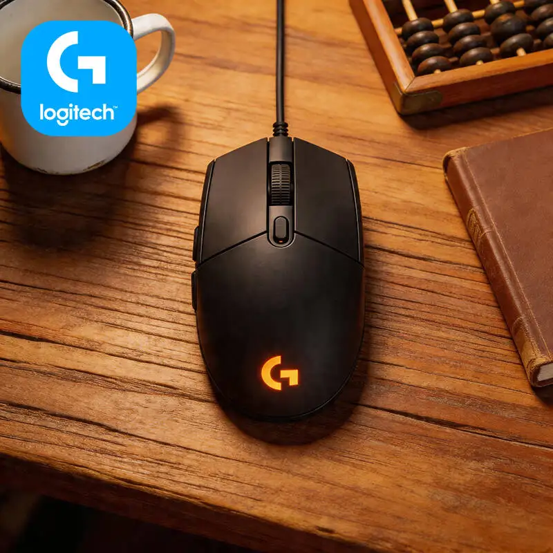 Logitech G203 Prodigy Wired Gaming Mouse 8000 DPI RGB Lighting 6 Buttons On-Board Memory 1000Hz Polling ChromeOS Comfortable