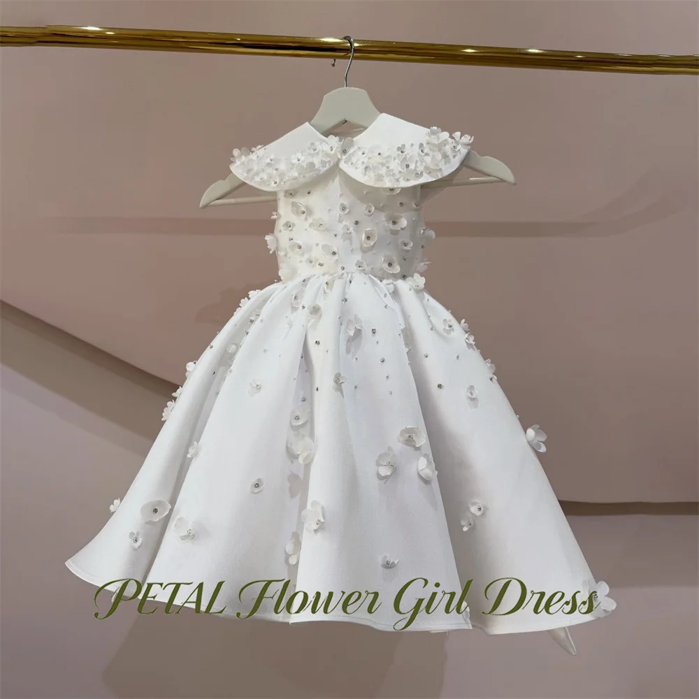 Petal Pure White Princess Girls Dress Sleeveless First Communion Gown 3D White Mini Flowers Children Birthday Wedding Dresses
Petal Pure White Princess Girls Dress Sleeveless First Communion Gown 3D White Mini Flowers Children Birthday Wedding Dresses