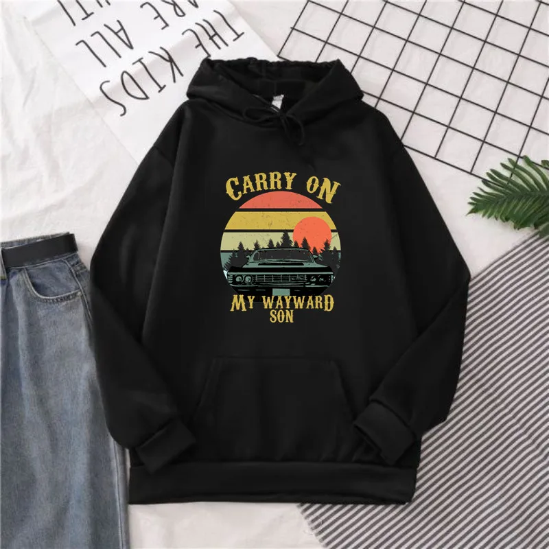 Carry on My Wayward Son Hoodies Women Car Streetwear Harajuku Winter Cartoon Sweatshirts Graphic Letter Pullovers Clothing
Carry on My Wayward Son Hoodies Women Car Streetwear Harajuku Winter Cartoon Sweatshirts Graphic Letter Pullovers Clothing
