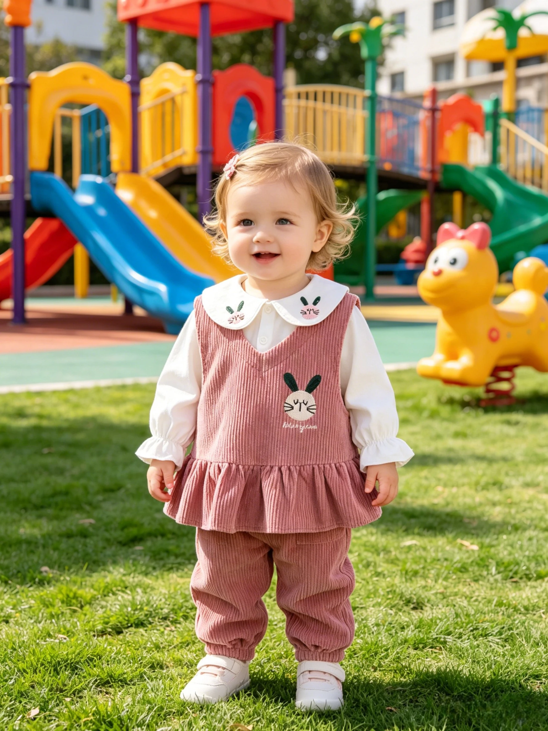 Baby Girl Corduroy Bunny 3Pcs Outfit Set
Baby Girl Corduroy Bunny 3Pcs Outfit Set