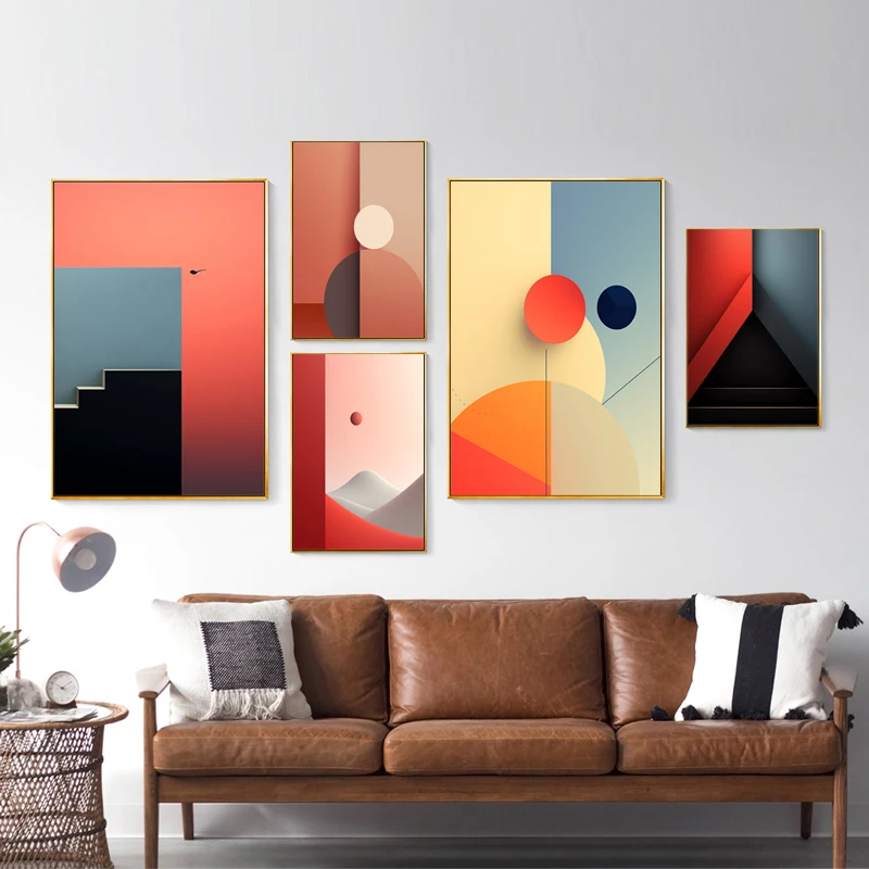 Modern Minimalist Wall Art Canvas Painting Abstract warm color block line Art Poster Print Wall Picture for Living Room Decor
Modern Minimalist Wall Art Canvas Painting Abstract warm color block line Art Poster Print Wall Picture for Living Room Decor