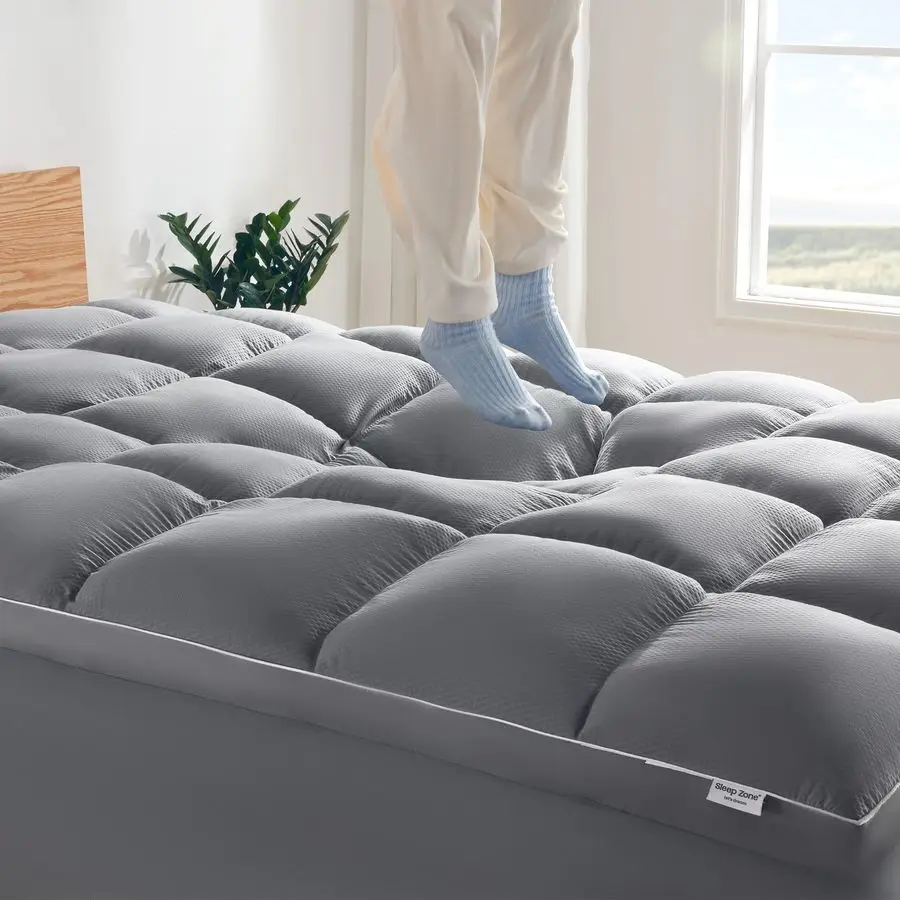 Mattress Topper Queen Size, Extra Thick Fitted Mattress Pad for Back Pain, Plush and Support Mattress Cover, Deep Pockets Mattre
Mattress Topper Queen Size, Extra Thick Fitted Mattress Pad for Back Pain, Plush and Support Mattress Cover, Deep Pockets Mattre