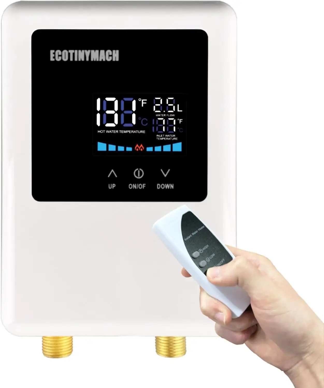 Electric Water Heater 220V 3500W Under Sink with Remote Control and Temp Conversion
Electric Water Heater 220V 3500W Under Sink with Remote Control and Temp Conversion
