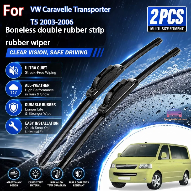 Front Wiper Blades For VW Caravelle Transporter T5 2003-2006 Windshield Windscreen Window Rain Brush 24"+24" Modification parts
Front Wiper Blades For VW Caravelle Transporter T5 2003-2006 Windshield Windscreen Window Rain Brush 24"+24" Modification parts