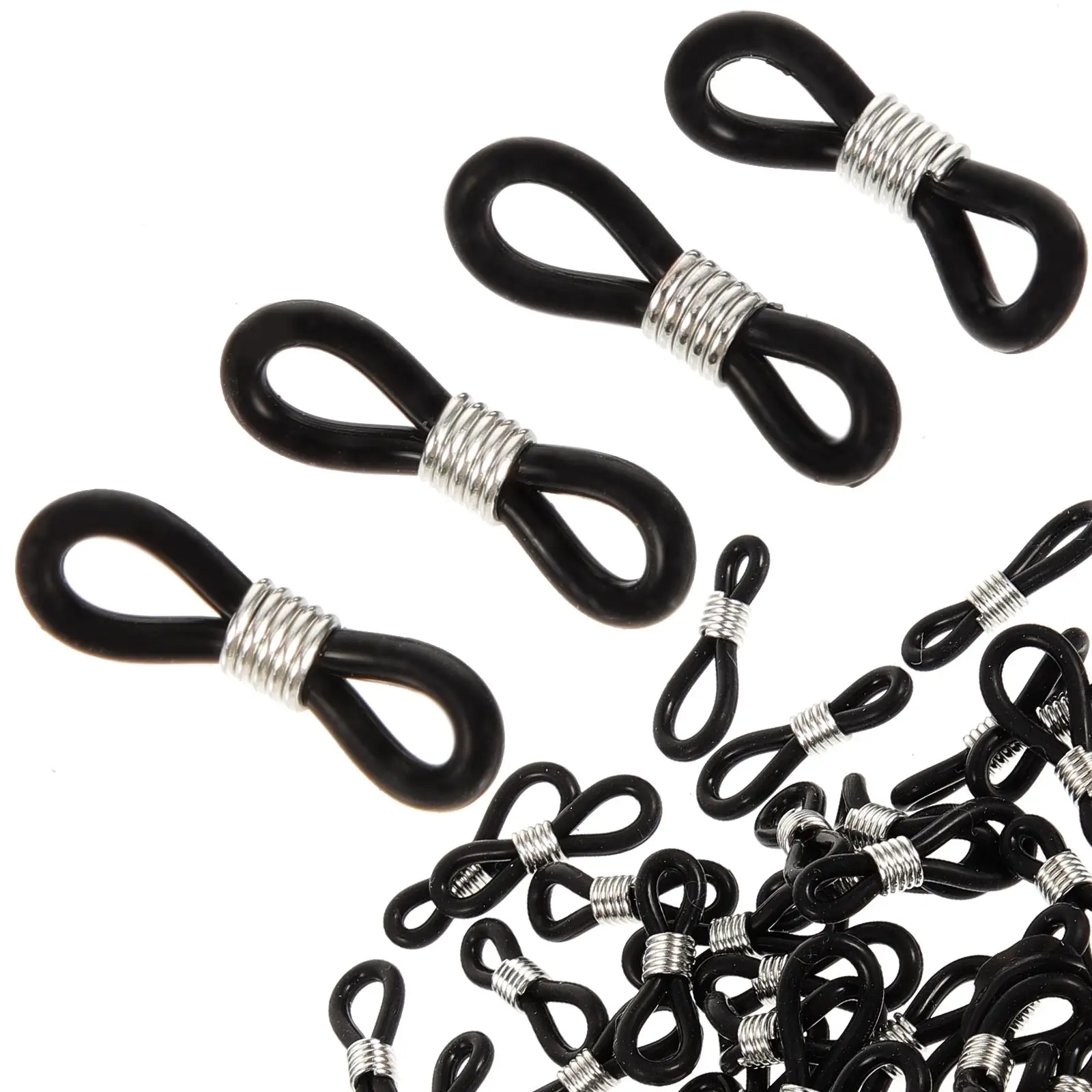 Eyeglass Chain Accessories Black Stainless Steel Silicone Connector Sunglasses Ends Glasses Chain Holder Anti Slip Parts
Eyeglass Chain Accessories Black Stainless Steel Silicone Connector Sunglasses Ends Glasses Chain Holder Anti Slip Parts