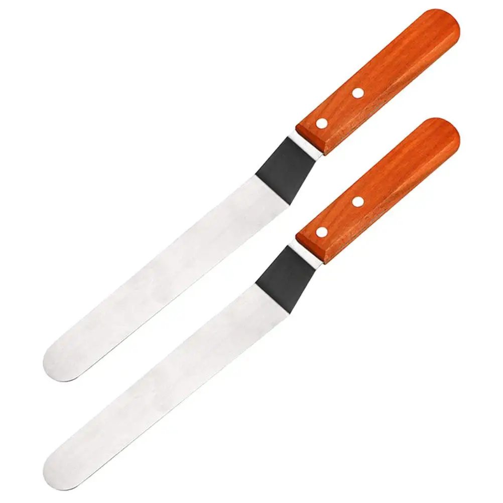 2Pcs 6Inch Steel Wood H Butter Spatula Cake Cream Smoother Baking Tool Kitchen Cake Scraper Smoother Scraper
2Pcs 6Inch Steel Wood H Butter Spatula Cake Cream Smoother Baking Tool Kitchen Cake Scraper Smoother Scraper
