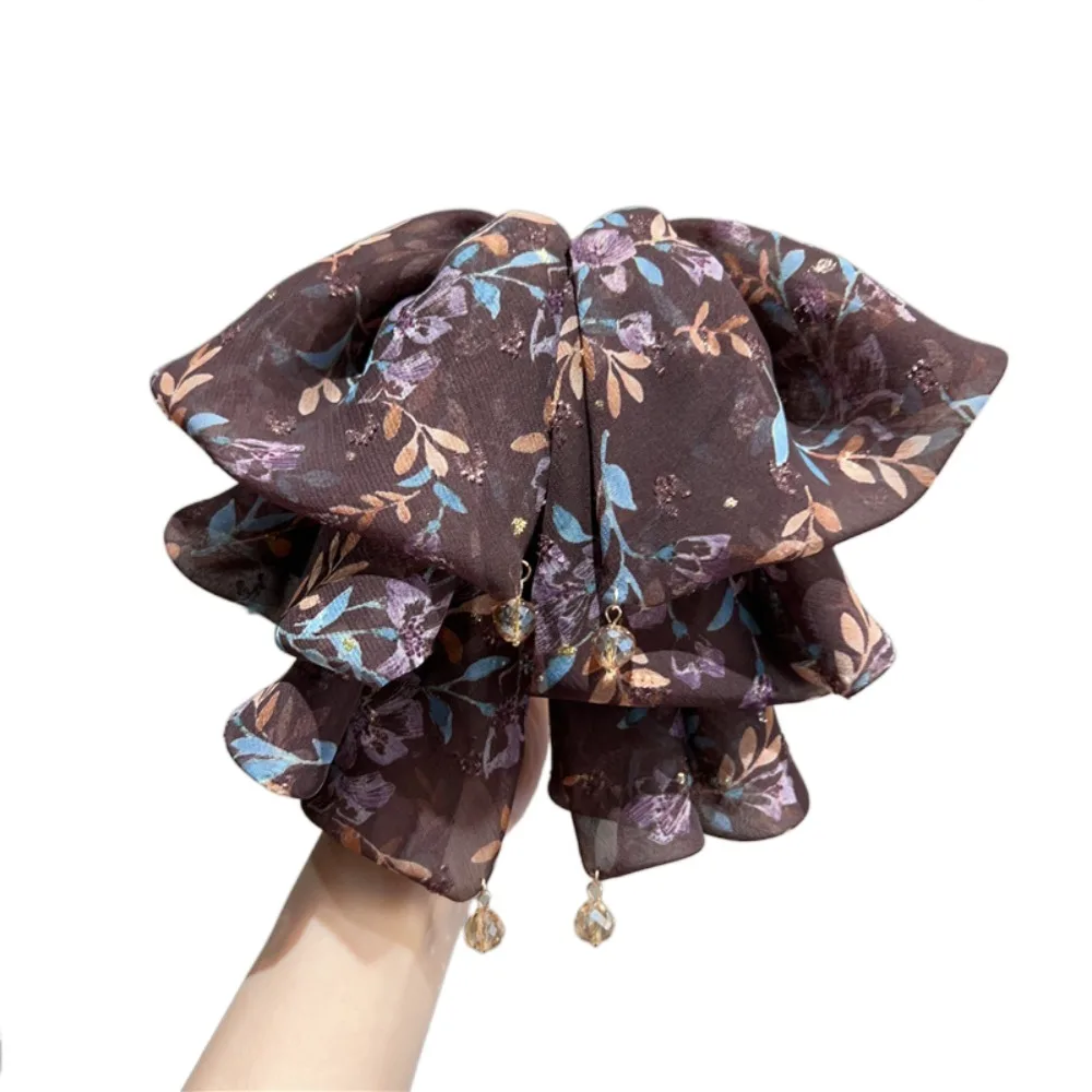 Crystal French Style Chiffon Hair Claw Sweet Large Bow Shark Clip Elegant Temperament Women Hair Grab Clip Hair Accessory
Crystal French Style Chiffon Hair Claw Sweet Large Bow Shark Clip Elegant Temperament Women Hair Grab Clip Hair Accessory