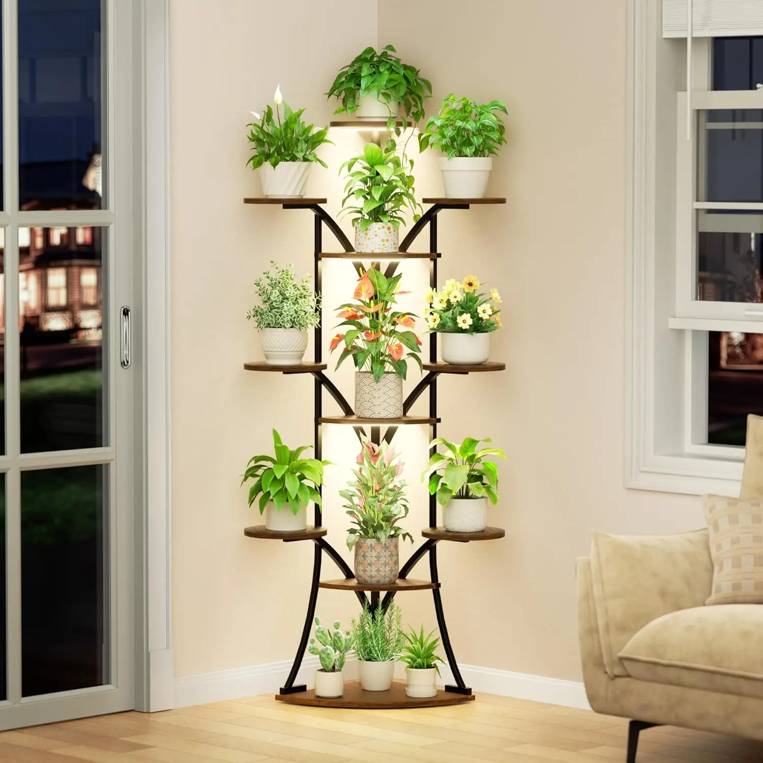 Plant Stand Indoor with Grow Lights-63'' Tall Plant Shelf, Corner Plant Stands for Indoor Growing
Plant Stand Indoor with Grow Lights-63'' Tall Plant Shelf, Corner Plant Stands for Indoor Growing