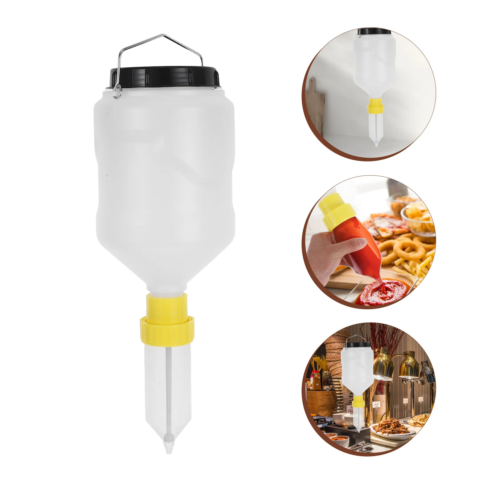 Commercial Sauce Squeeze Bottle Large Capacity Refillable Vertical Hanging Dispenser Leakproof for Ketchup Salad Dressing
Commercial Sauce Squeeze Bottle Large Capacity Refillable Vertical Hanging Dispenser Leakproof for Ketchup Salad Dressing