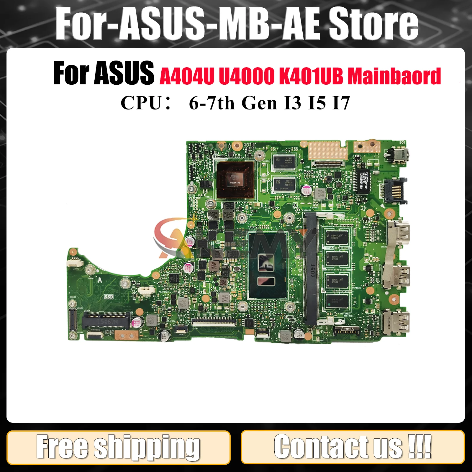 K401UB Материнская плата для ноутбука ASUS VivoBook A404U K401UQ K401UQK K401UB U4000 K401U Материнская плата с процессором I3 I5 I7 в порядке быстрая доставка
K401UB Материнская плата для ноутбука ASUS VivoBook A404U K401UQ K401UQK K401UB U4000 K401U Материнская плата с процессором I3 I5 I7 в порядке быстрая доставка