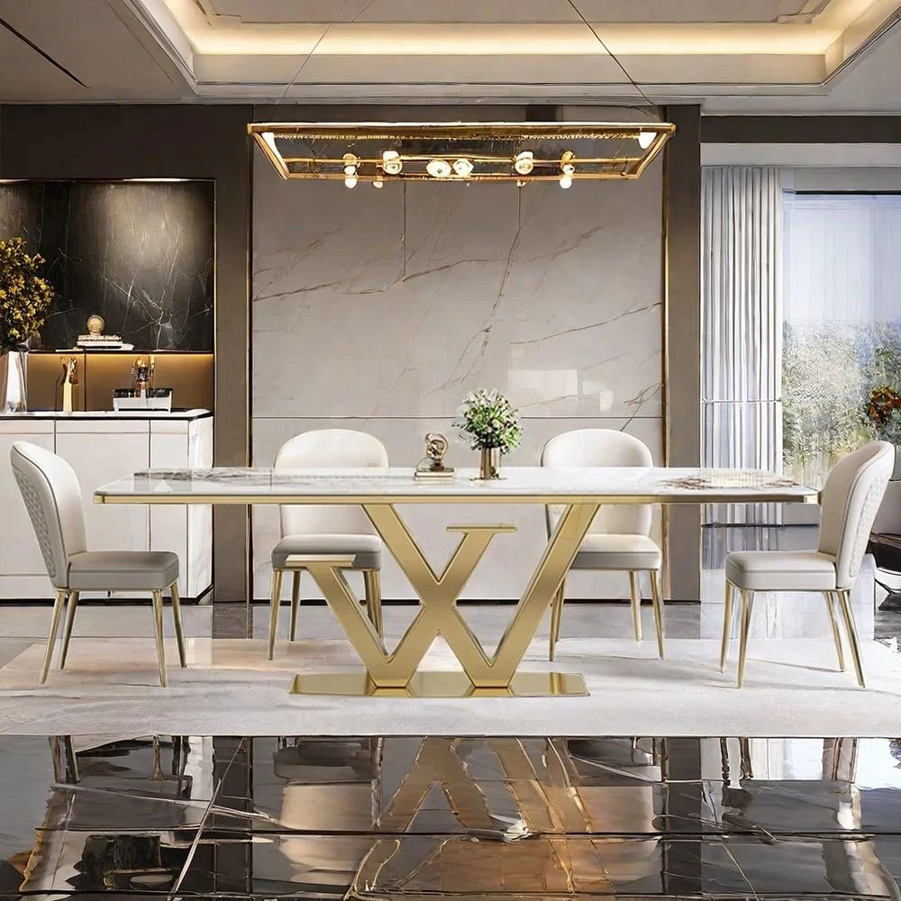 &c Dining Room Furniture New Dinning Table Set Luxury Modern Nordic Dining Table Set Sintered Stone Marble Dining Table
&c Dining Room Furniture New Dinning Table Set Luxury Modern Nordic Dining Table Set Sintered Stone Marble Dining Table