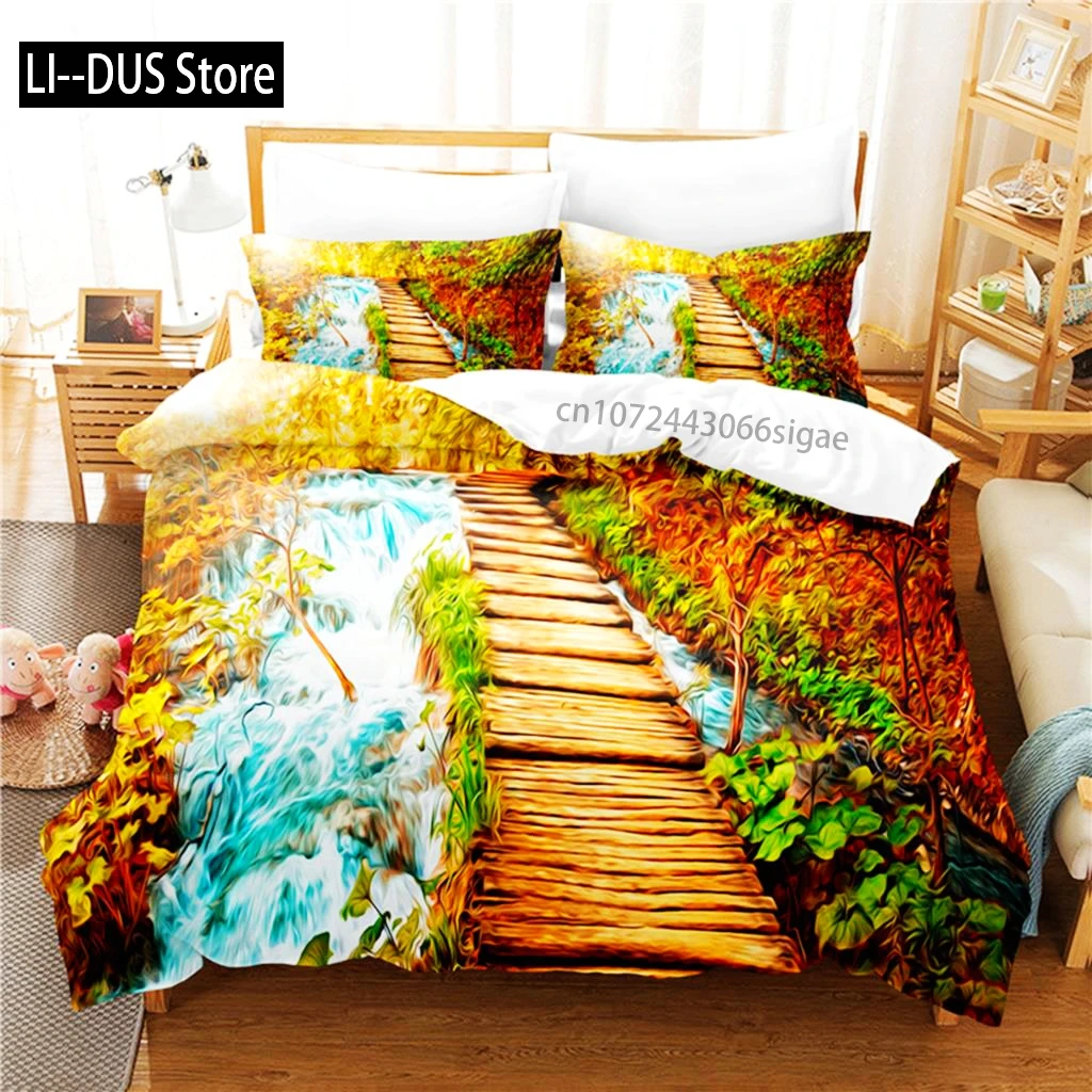 Small Bridge Water Bedding Set Duvet Cover Set 3d Bedding Digital Printing Queen Size Bedding Set Fashion Design
Small Bridge Water Bedding Set Duvet Cover Set 3d Bedding Digital Printing Queen Size Bedding Set Fashion Design