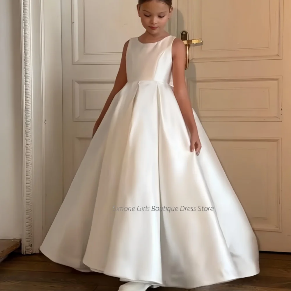 Song Skirt Sleeveless Bow Tie Round Neck Simple Cute Flower Girls Dress for Birthday Party Family Dinner
Song Skirt Sleeveless Bow Tie Round Neck Simple Cute Flower Girls Dress for Birthday Party Family Dinner