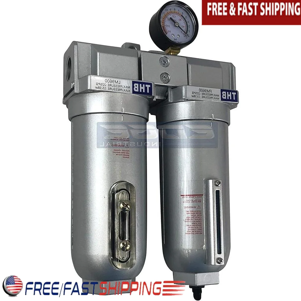 2 Stage Industrial Coalescing Filter Desiccant Air Dryer Combo 3/4 NPT Inline Max Input Pressure 175 PSI Auto Drain 11oz Metal
2 Stage Industrial Coalescing Filter Desiccant Air Dryer Combo 3/4 NPT Inline Max Input Pressure 175 PSI Auto Drain 11oz Metal