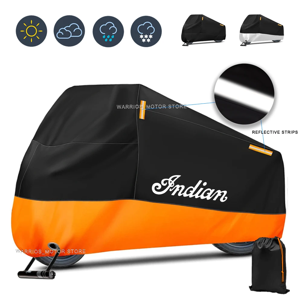 Motorcycle Cover Waterproof Outdoor Scooter UV Protector Rain Cover For Indian FTR 1200 S Carbon / Rally Chief VINTAGE Scout
Motorcycle Cover Waterproof Outdoor Scooter UV Protector Rain Cover For Indian FTR 1200 S Carbon / Rally Chief VINTAGE Scout