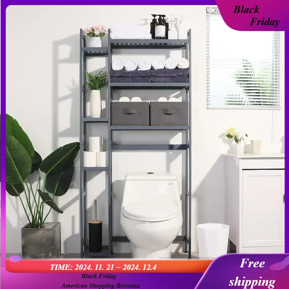 Over The Toilet Storage with Basket and Drawer, Bamboo Bathroom Organizer with Adjustable Shelf & Waterproof Feet Pad
Over The Toilet Storage with Basket and Drawer, Bamboo Bathroom Organizer with Adjustable Shelf & Waterproof Feet Pad