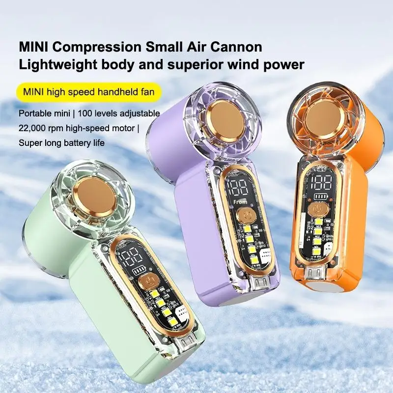 USB Rechargeable Mini Handheld Fan Ultra-Quiet Digital Display Small Electric Fan Powerful Wind Personal Cooling
USB Rechargeable Mini Handheld Fan Ultra-Quiet Digital Display Small Electric Fan Powerful Wind Personal Cooling