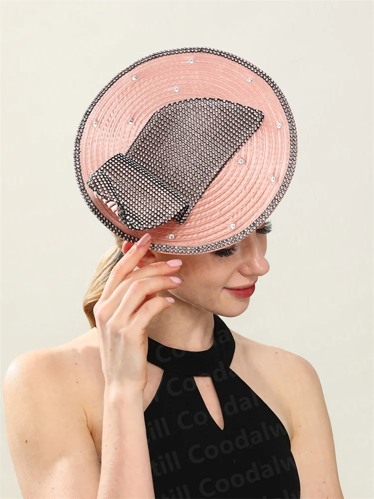 Rhinestone Pink Fascinator Wedding Church Hat Woman Mother's Day Headwear Derby Party Headpiece Headband Wedding Pillbox Caps
Rhinestone Pink Fascinator Wedding Church Hat Woman Mother's Day Headwear Derby Party Headpiece Headband Wedding Pillbox Caps