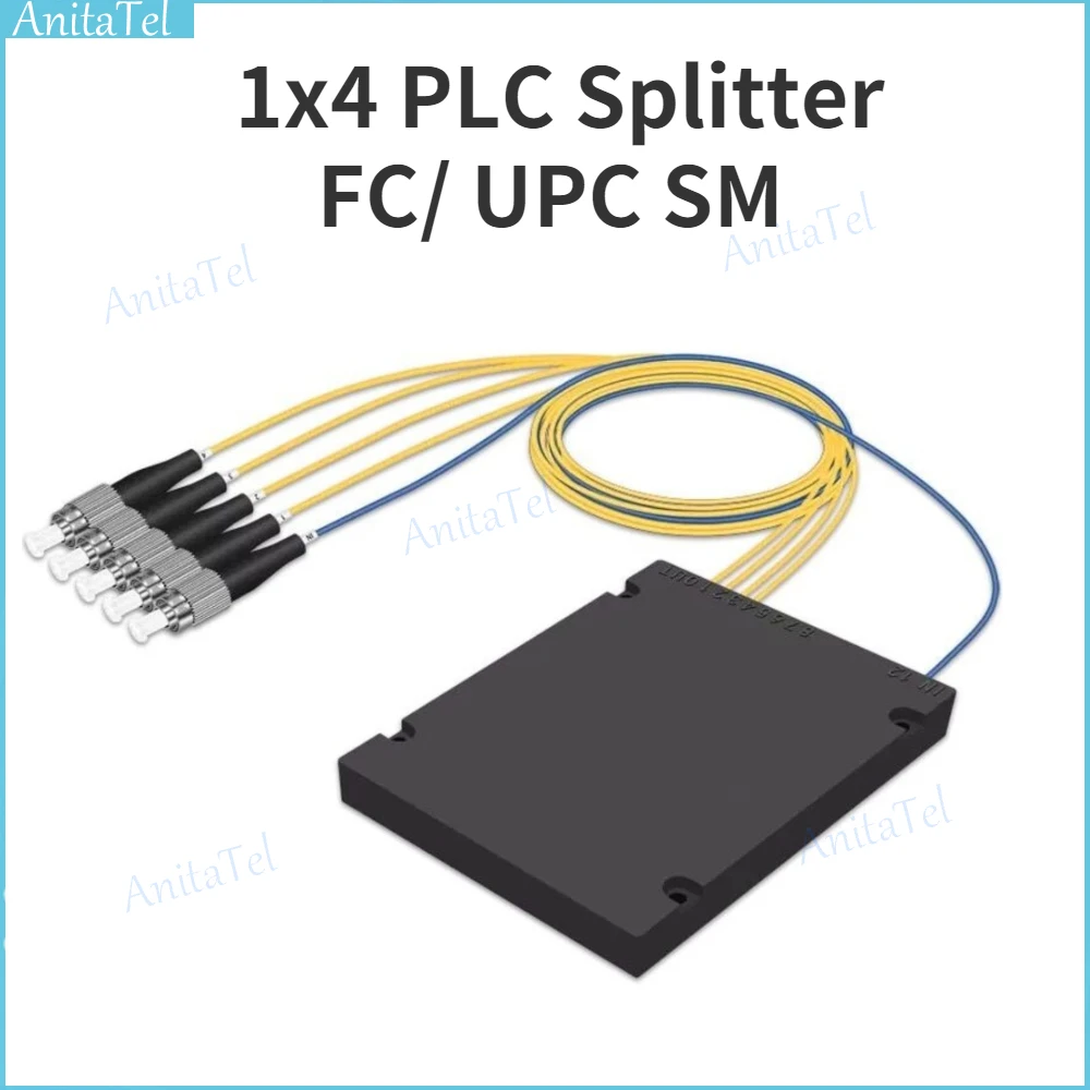 1x4 PLC Fiber Optic Splitter FC/UPC SM Single-Mode FC/UPC Connector 1*4 ABS Box Type Coupler Splitter PLC Optical Splitter Box
1x4 PLC Fiber Optic Splitter FC/UPC SM Single-Mode FC/UPC Connector 1*4 ABS Box Type Coupler Splitter PLC Optical Splitter Box