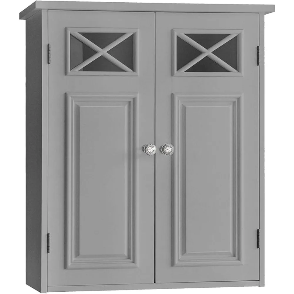 Bathroom cabinet, movable wall cabinet with 1 adjustable shelf, 2 storage spaces, 2 cross shaped doors, bathroom cabinet
Bathroom cabinet, movable wall cabinet with 1 adjustable shelf, 2 storage spaces, 2 cross shaped doors, bathroom cabinet