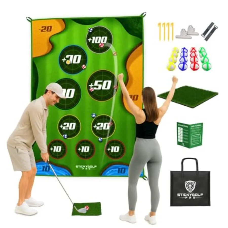 Golf Game for Adults Outdoor Indoor - Backyard Chipping Set with Sticky Balls - Family Entertainment Multi-Player Action - Frie
Golf Game for Adults Outdoor Indoor - Backyard Chipping Set with Sticky Balls - Family Entertainment Multi-Player Action - Frie