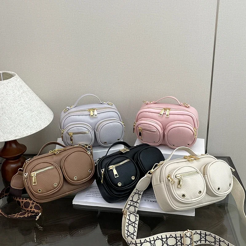 Quality Soft Leather Messenger Bag For Women Casual Wide Shoulder Strap Handbag And Purse Multiple Pocket Crossbody Handbag Tote
Quality Soft Leather Messenger Bag For Women Casual Wide Shoulder Strap Handbag And Purse Multiple Pocket Crossbody Handbag Tote