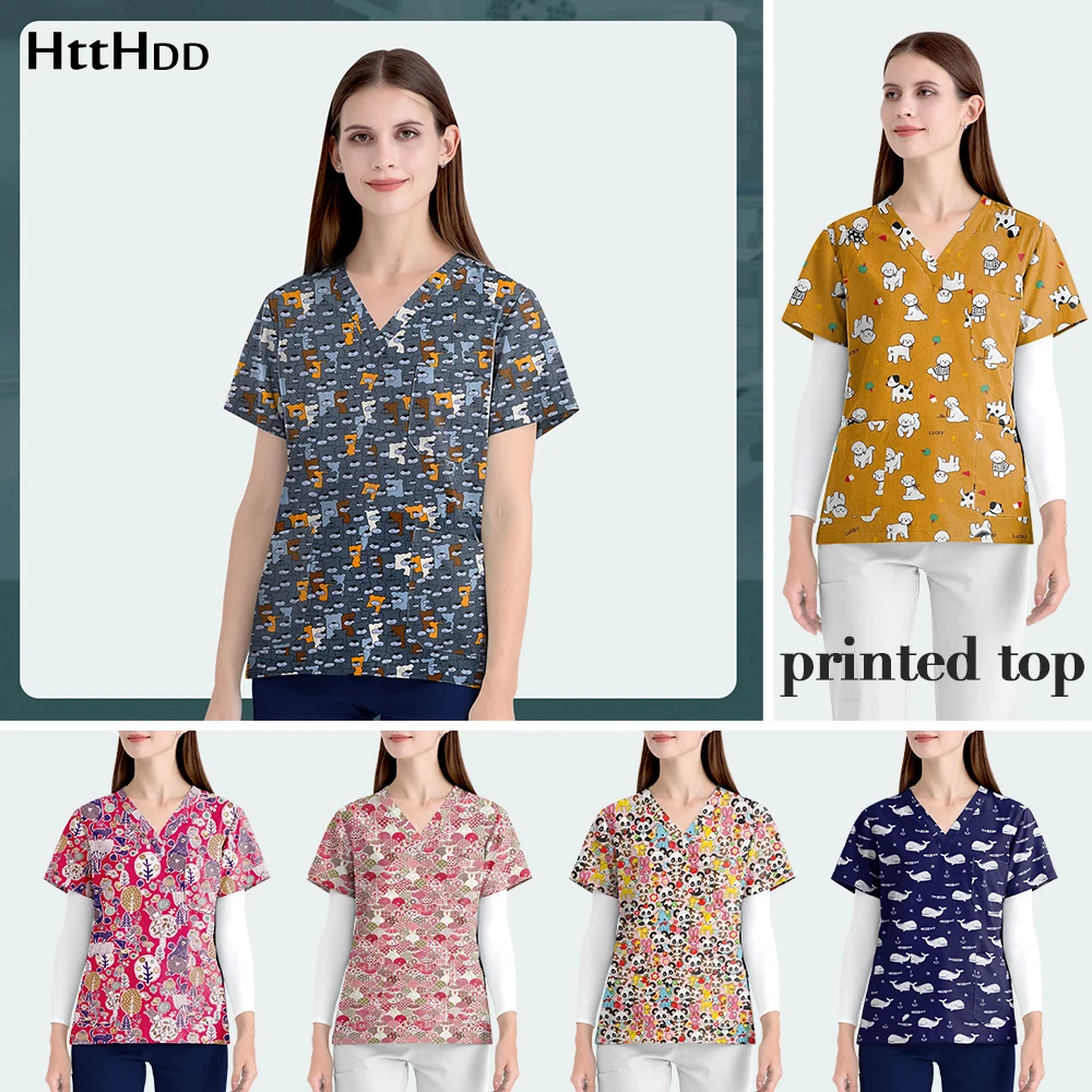 Scrubs Women Short Sleeved Cartoon Printed Work Wear Nursing Accessories Dental Scrub Tops Veterinary Pet Shop Pharmacy Lab Coat
Scrubs Women Short Sleeved Cartoon Printed Work Wear Nursing Accessories Dental Scrub Tops Veterinary Pet Shop Pharmacy Lab Coat