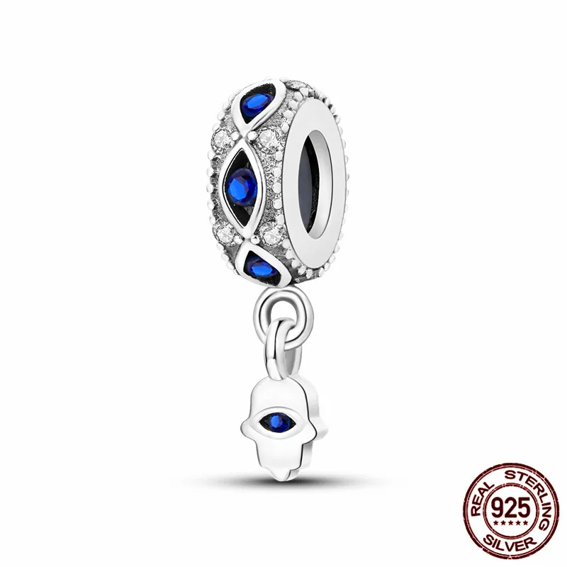 The S925 sterling silver sparkling eye spacer bead charm, paired with an original bracelet, is a perfect DIY jewelry gift for
The S925 sterling silver sparkling eye spacer bead charm, paired with an original bracelet, is a perfect DIY jewelry gift for