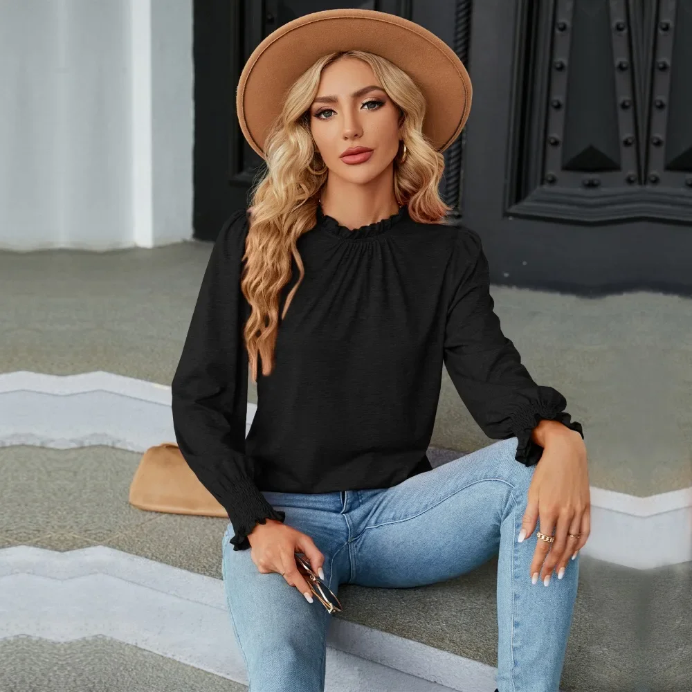 Women's Shirts & Blouses for Women Elegant Tops Long Sleeve Shirring Korean Popular Clothes Pink Blouse Trend 2024 Clothing
Women's Shirts & Blouses for Women Elegant Tops Long Sleeve Shirring Korean Popular Clothes Pink Blouse Trend 2024 Clothing
