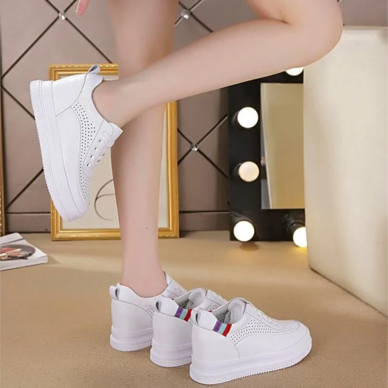 2026 7CM Breathable Hollow Platform Wedge Sneakers Women Shoes Genuine Leather Heel High Height Increased Summer Shooes
2026 7CM Breathable Hollow Platform Wedge Sneakers Women Shoes Genuine Leather Heel High Height Increased Summer Shooes