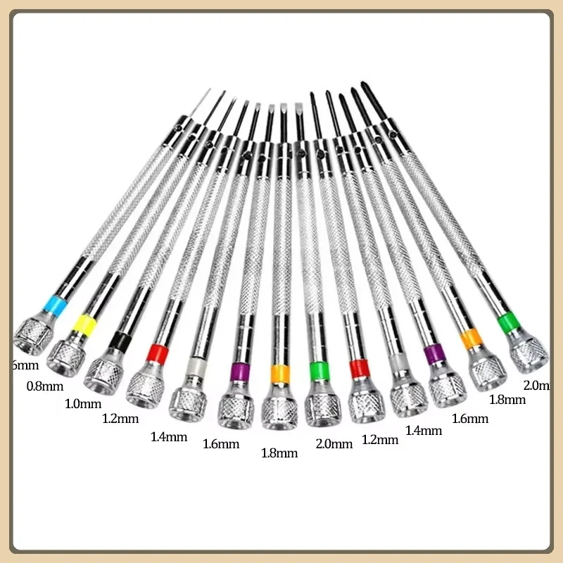 Watch Tool Repair Screwdriver Set 13PCS 0.6-2.0mm Slotted/1.2mm-2.0mm Cross Screwdriver kit Professional Watchmakers Watch Tools
Watch Tool Repair Screwdriver Set 13PCS 0.6-2.0mm Slotted/1.2mm-2.0mm Cross Screwdriver kit Professional Watchmakers Watch Tools