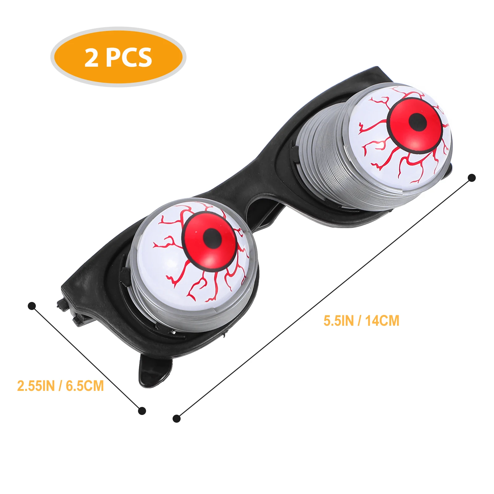 2Pcs Spring Eyeball Glasses Prank Eyeballs Props Scary Eyeglasses Simulation Eyeballs for Theme Party Trickery and Craft 
2Pcs Spring Eyeball Glasses Prank Eyeballs Props Scary Eyeglasses Simulation Eyeballs for Theme Party Trickery and Craft