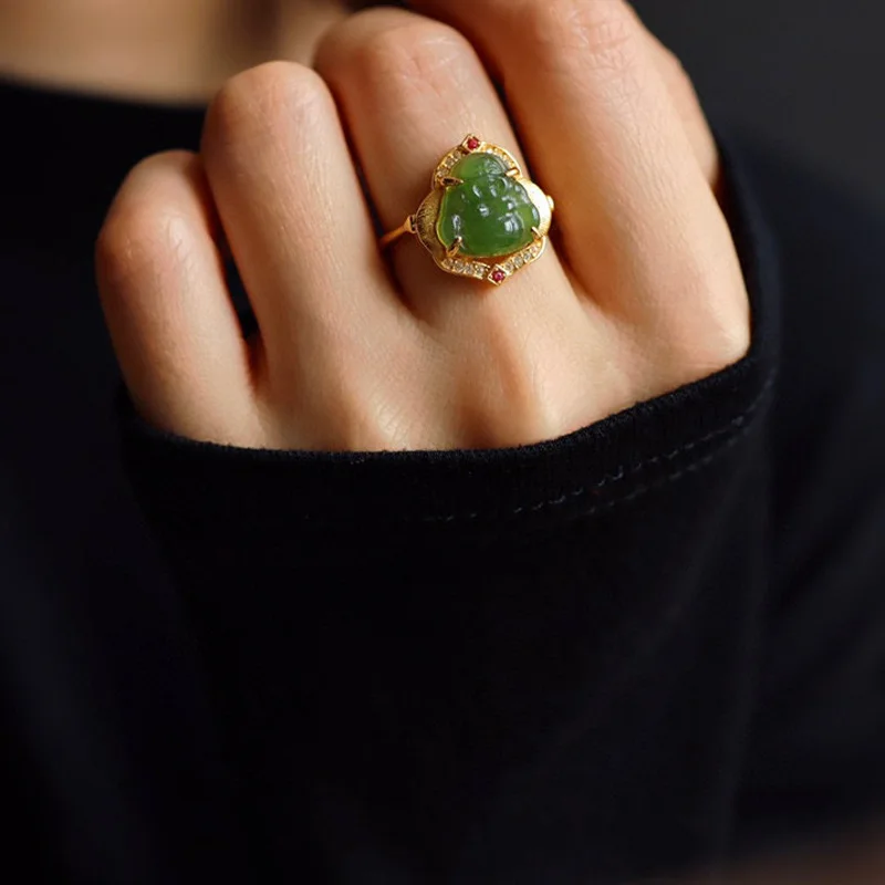 Серебро 925 пробы, инкрустированное жадеитом, полный зеленый основной камень на палец Будды 13X20 мм
Серебро 925 пробы, инкрустированное жадеитом, полный зеленый основной камень на палец Будды 13X20 мм
