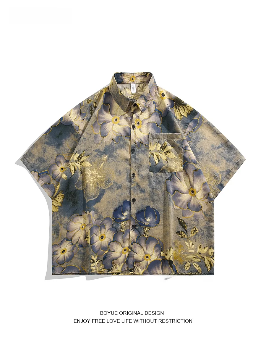 Boyue Retro Print Dyeing ort Sve irt New Chinese Sle Casual Individual Men's Top Loose Fit Youthful Summer Faion
Boyue Retro Print Dyeing ort Sve irt New Chinese Sle Casual Individual Men's Top Loose Fit Youthful Summer Faion