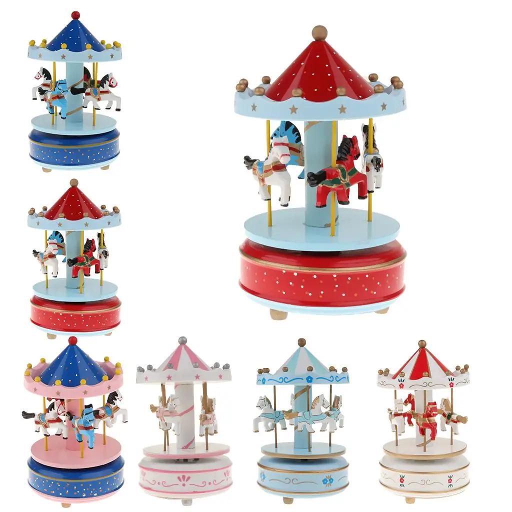 Merry Go Round Wooden Carousel Music Box Vintage Wind Up Mechanical Music Box for Kids Gift
Merry Go Round Wooden Carousel Music Box Vintage Wind Up Mechanical Music Box for Kids Gift