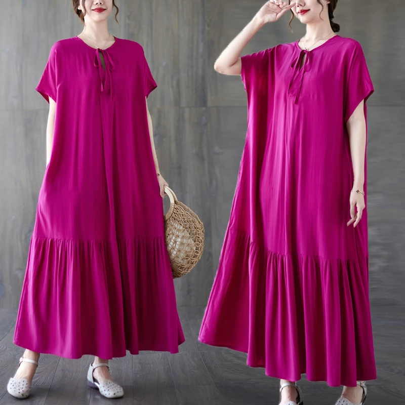 Design Sensation Short Sleeve Long Midi Dress Fairy Tale Beach Vacation Loose Pleated Skirt Small Fish Tail Dress
Design Sensation Short Sleeve Long Midi Dress Fairy Tale Beach Vacation Loose Pleated Skirt Small Fish Tail Dress
